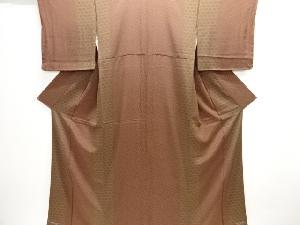 小花に籠目模様小紋着物